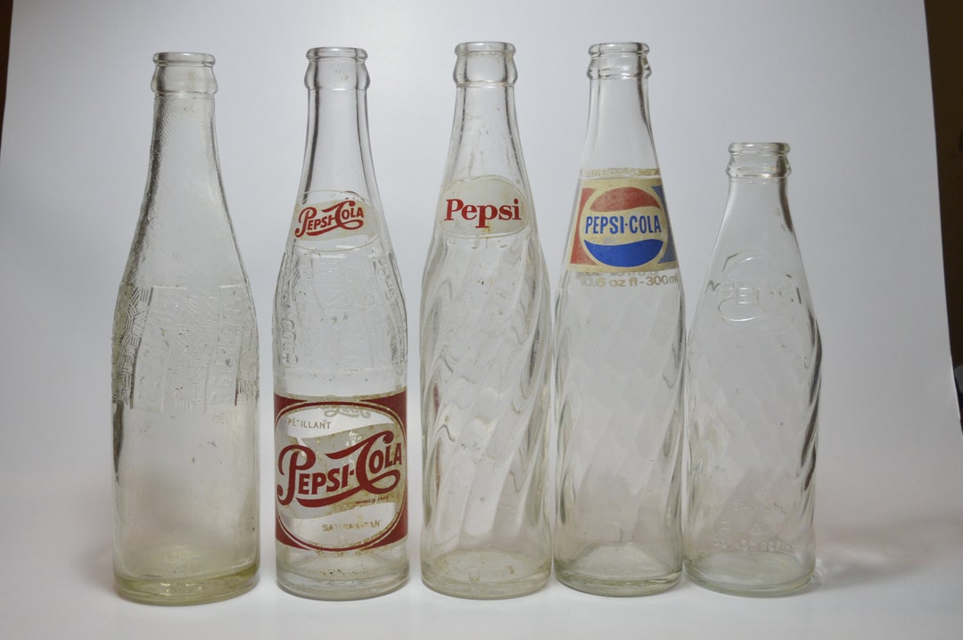 Pepsicola Bottle Lot Assorted Canadian Pepsi Bottles Etsy