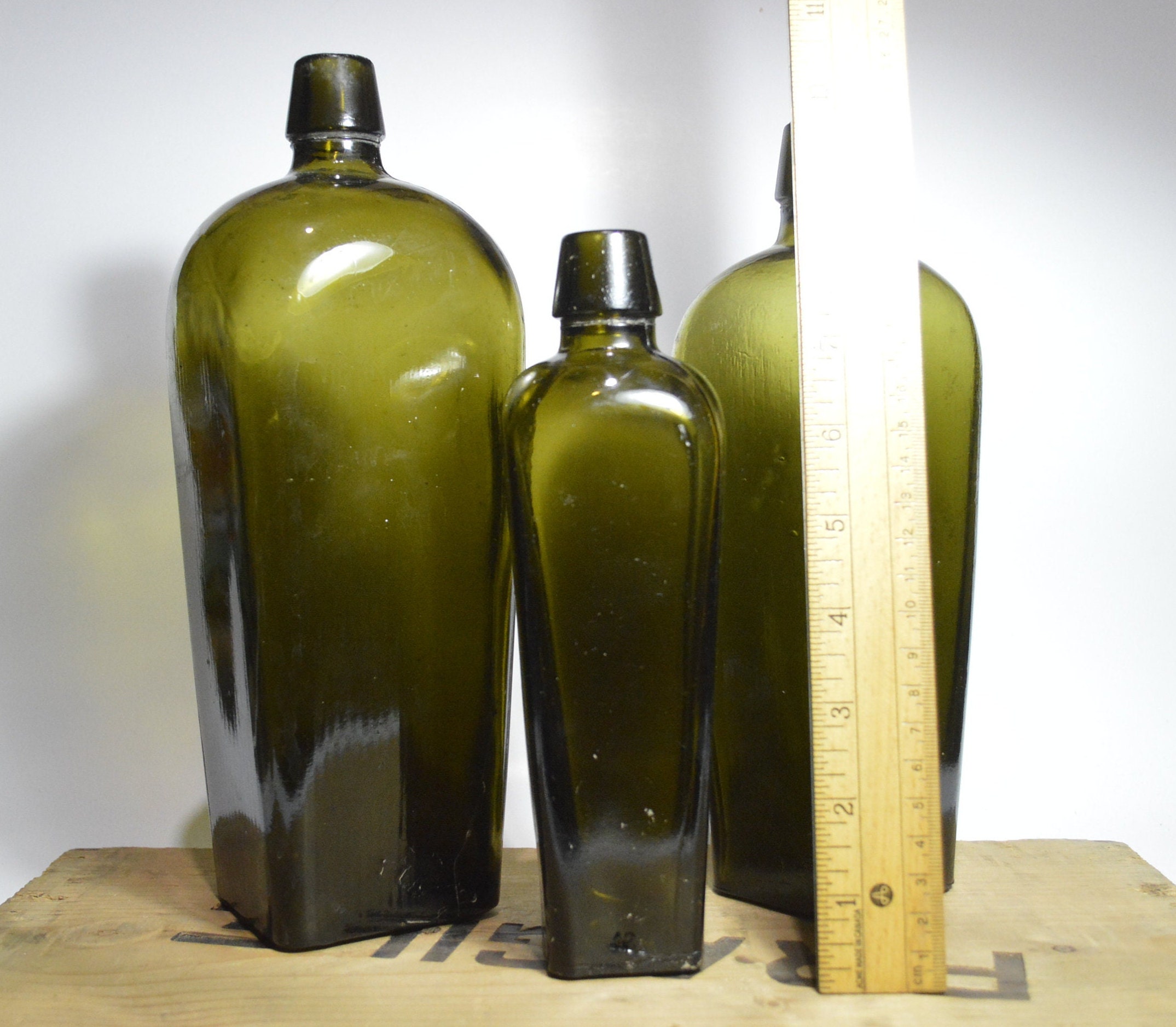 Antique Case Gin Bottles, 3 Sizes. 1920s Etsy
