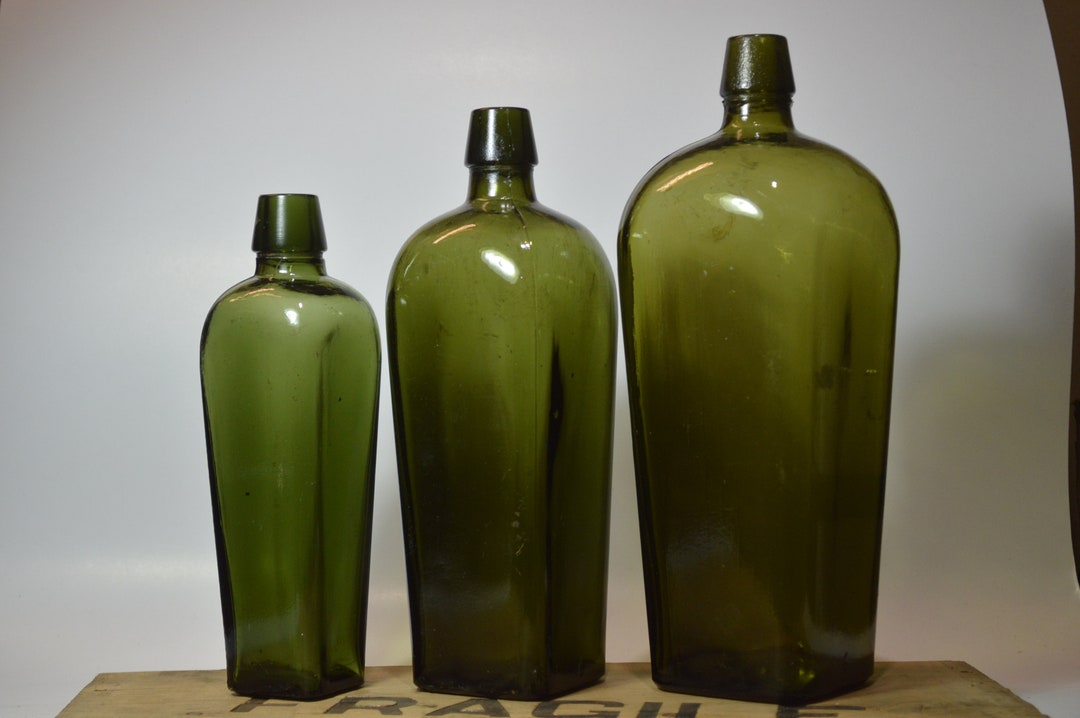 Antique Case Gin Bottles 3 Sizes. 1920s Etsy