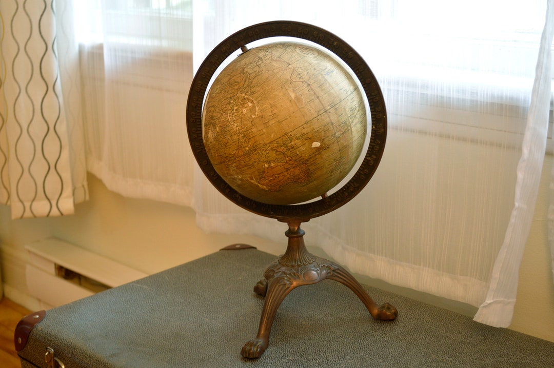 Antique 8 Inch Excelsior Globe Claw Foot Cast Iron Stand the