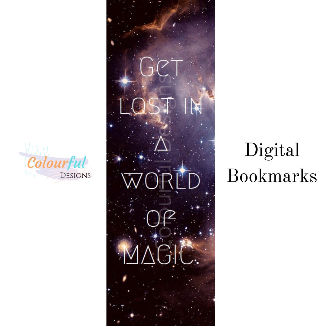 Digital Bookmark Print from home Fun Unique Designs Etsy