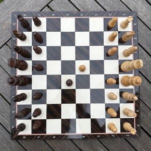 Custom Engraved Chess Board Set | Walnut, Marble, Mosaic Patterns | Personalized Birthday/Retirement Gift for Children, Parents, Men, Women image 7