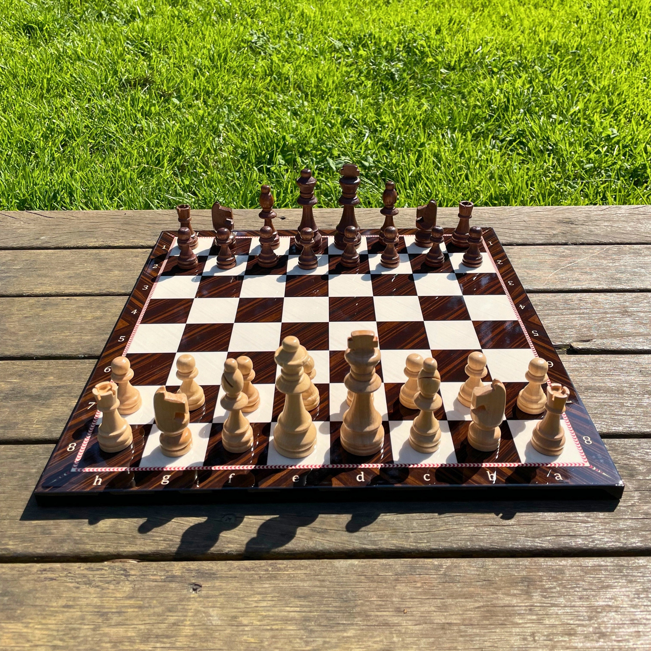 ヴィンテージ チェスセット 32ピース 真鍮 イタリア製 インドスタイルチェス駒セット32ピース Wood chess pieces