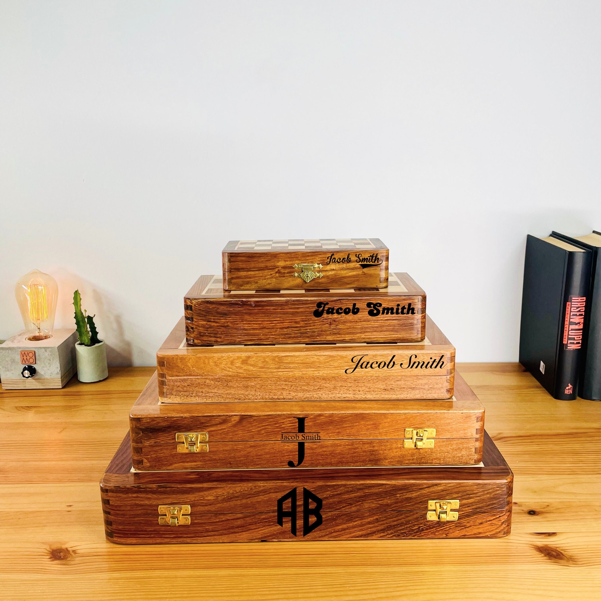 Custom Chess Set | Engraving Foldable Travel Magnetic Chess Set | Solid Wood Handmade Gift for him her - Birthday Chess Gift - Father Gift