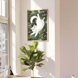 An example of how the poster looks in modern, minimalist home decor.