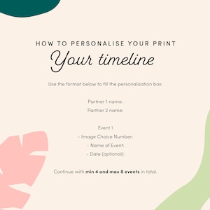 Personalised Love Story Timeline Print A4, A3, A2, Digital, Anniversary Gift, Valentine's Day Ideas, Home Wall Art, Unframed image 9