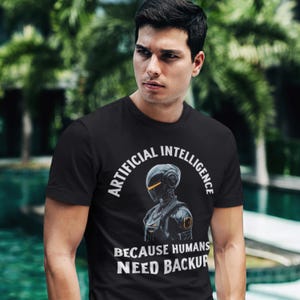 Artificial Intelligence Unisex Tee, AI Graphic Shirt for Tech Enthusiasts, Geeky Tee, Computer Science Gift, Programmer Shirt, AI Fan Tee