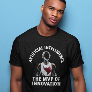Futuristic AI Basketball Tee, Artificial Intelligence Graphic Shirt, Unisex Jersey Top, Tech Fan Gift, Innovation Lover Present, AI