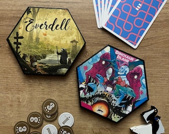 Board Games Drink Coasters  (Games D-K) - Wood Coasters - Geek Coasters - Hex Coasters - Nerdy Gifts - Game Night - Game Room - Gamer Gifts