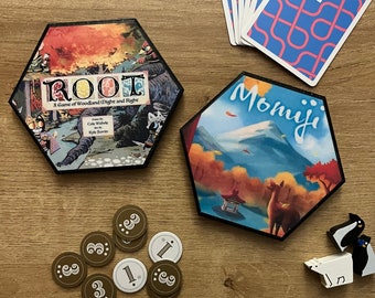 Board Games Drink Coasters  (Games L-R) - Wood Coasters - Geek Coasters - Hex Coasters - Nerdy Gifts - Game Night - Game Room - Gamer Gifts