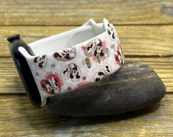 Magic mouse watch band per apple watch samsung san valentino 20mm 22mm 38mm 40mm 41mm 42mm 44mm 45mm cuori baci xoxo