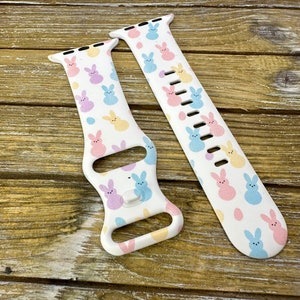 Easter bunnies silicone watch band for apple watch samsung fitbit
