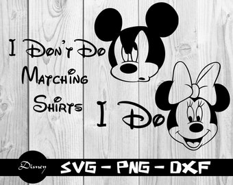 Download I Don T Do Matching Shirts Svg Mickey Mouse Disney Tshirt Svg Disney Trip 2019 Cricut Silhouette Svg Png Jpg Dxf Eps Pdf Cdr Clip Art Art Collectibles
