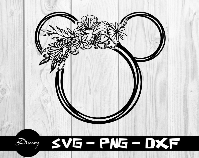 Free Free 307 Disney Silhouette Cricut Floral Mickey Svg SVG PNG EPS DXF File