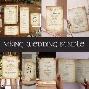 Personalised Viking Wedding Bundle, Wedding, Vikings, Theme Wedding, Rustic, Alternative Wedding, Bridezilla, Querky, Unique