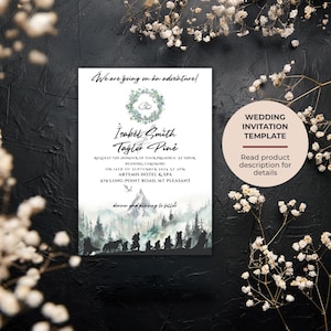 Maßgeschneiderte Fantasy Hochzeitseinladung Vorlage, Design, Personalisierte Hochzeit, Alternative Hochzeit, Rustikal, Printable, Themenhochzeit, Geeky Hochzeit, Bücher