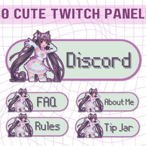 30 Cute Anime Twitch Panels | Twitch Profile | Anime Girl Streamer