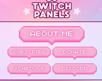 30 Pink Themed Twitch Panels | Cute Twitch Panel