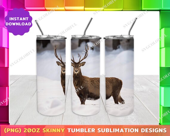 Deer Colorful Kids 20oz/30oz Skinny Tumbler