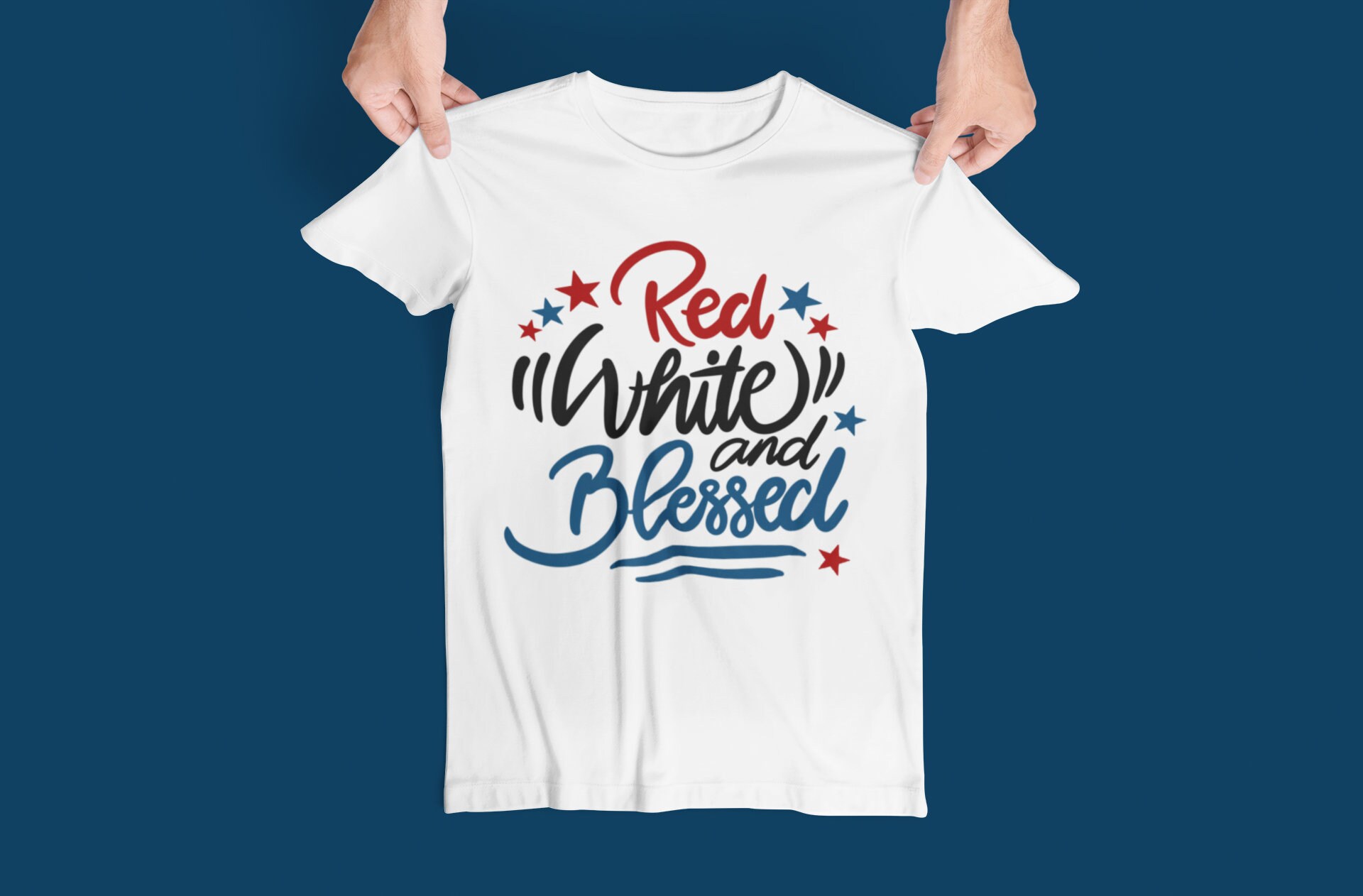 Patriotic Shirt Svg Red White and Blessed Svg 4th of July | Etsy