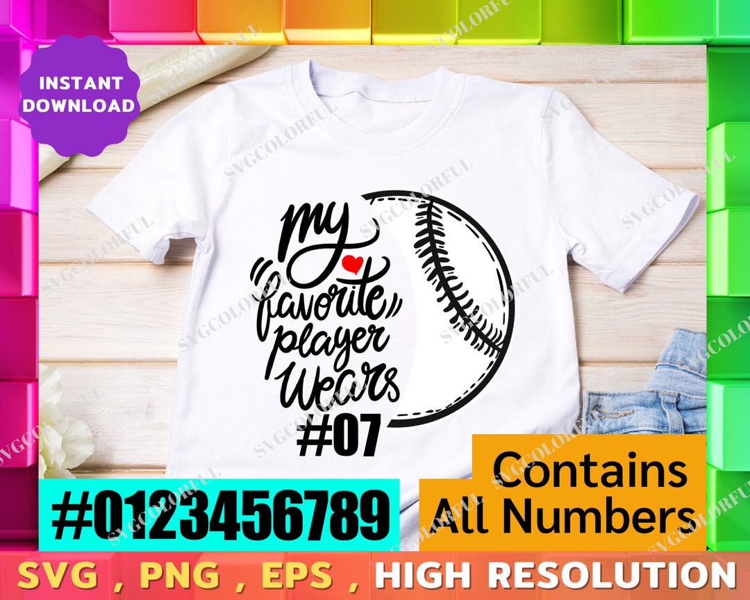 Favorite Player Baseball Svg My Favorite Player Wears Svg Baseball Fans