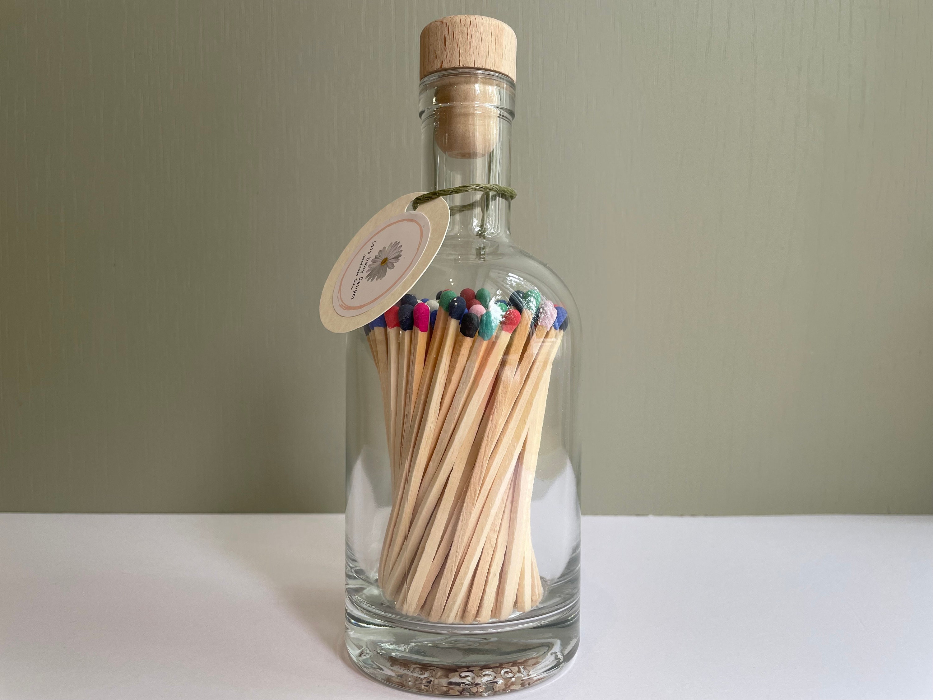 Luxury Long Colourful Matches in a Bottle Etsy UK