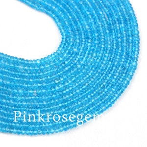 Sky Blue Topas Perlen, natürliche Topas facettierte Perlen, Topas Rondell Perlen, 4-5 mm Sky Blue Topas Edelstein, lose Perlen, Halskettenperlen