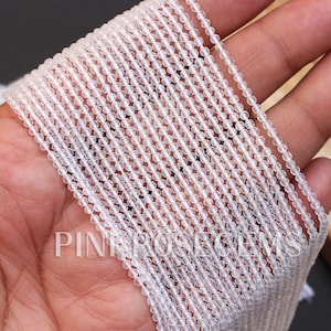 Natural Crystal Quartz Beads,Rondelle Faceted White Gemstone, Clear Quartz Gemstone,Micro Faceted Loose 2mm 13&#39;&#39; Strand