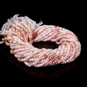 AAA Pink Opal Beads: 4-5mm Faceted Rondelle, Natural Gemstone