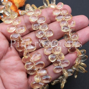 Natural Citrine Beads,AAA Citrine Beads,Citrine Faceted Pear Beads,Citrine Gemstone Beads,Citrine Gemstone,Jewelry Making Supply