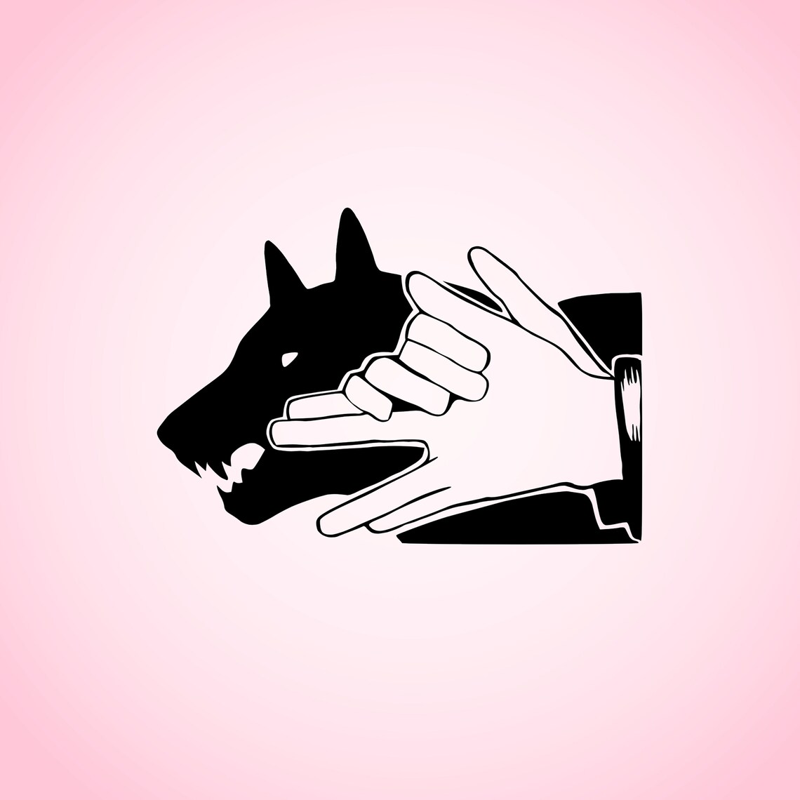 Demon Dog Hand Sign Vinyl Decal Etsy