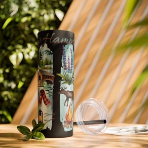New Hampshire, Rustic Adventure Skinny Tumbler, 20oz | Nature Lover Drinkware, Camping Mug for Outdoors, Hiking Gift, Eco-Friendly Straw Cup