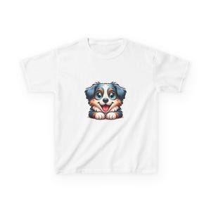 Cute Dog Graphic Kids Tee, Adorable Pet T-Shirt for Dog Lovers, Fun Gift for Kids, Birthday Present, Animal Lover Apparel, Playful Cotton