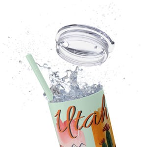 Utah Adventure Skinny Tumbler - 20oz, Travel Mug, Hiking Gift, Outdoor Lifestyle Cup, Camping Keepsake, Nature Lover Drinkware
