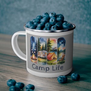 Enamel Camping Mug: Adventure-Ready Stainless Steel Coffee Mug