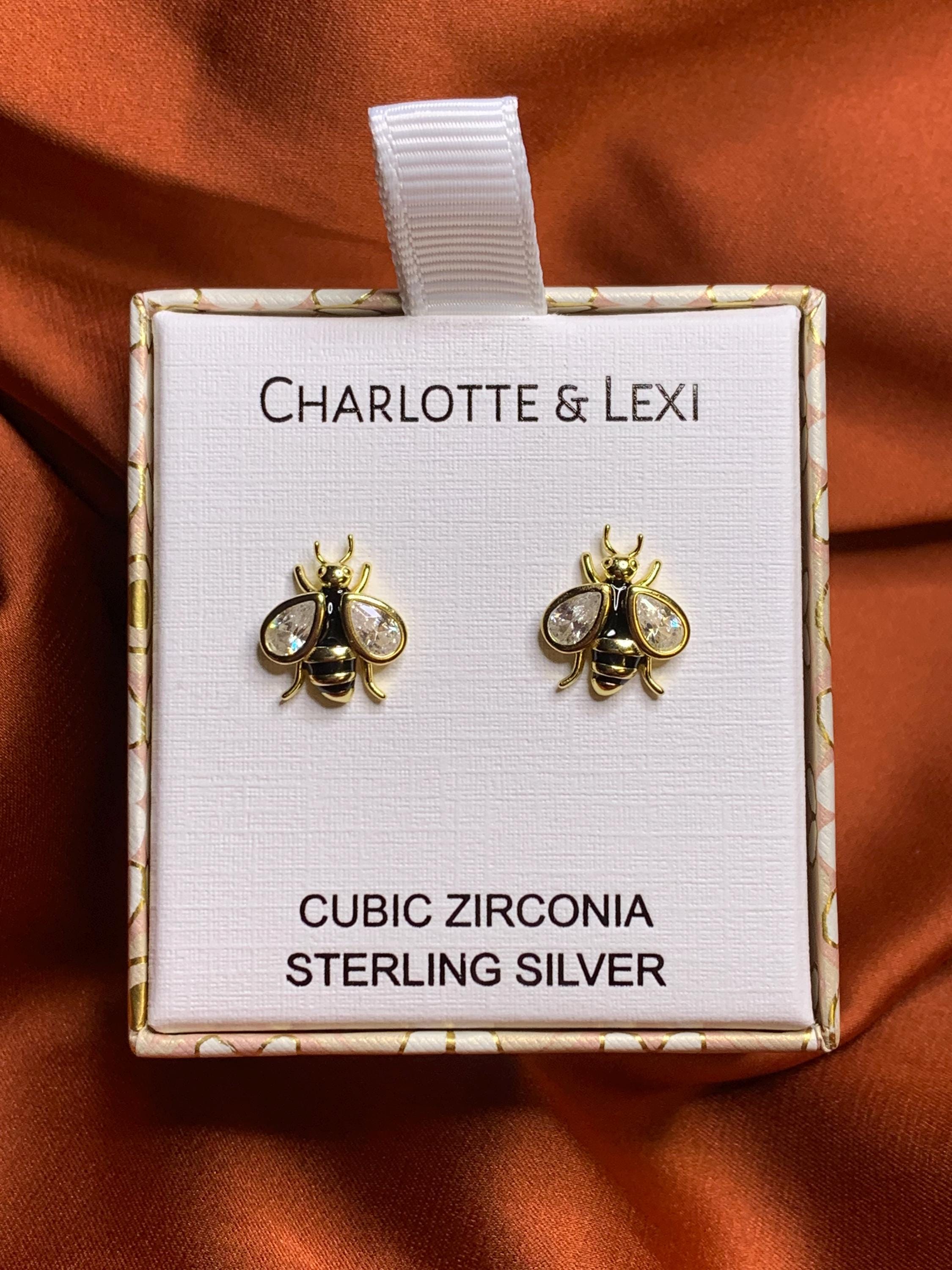 ケイトスペード Gold-Tone Cubic Zirconia Bee Stud Earrings Kate Spade Bee Earrings - Etsy