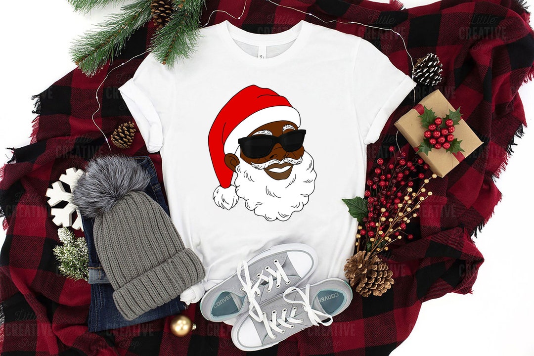 Black Jolly Santa Hat African American Christmas Pajamas Etsy