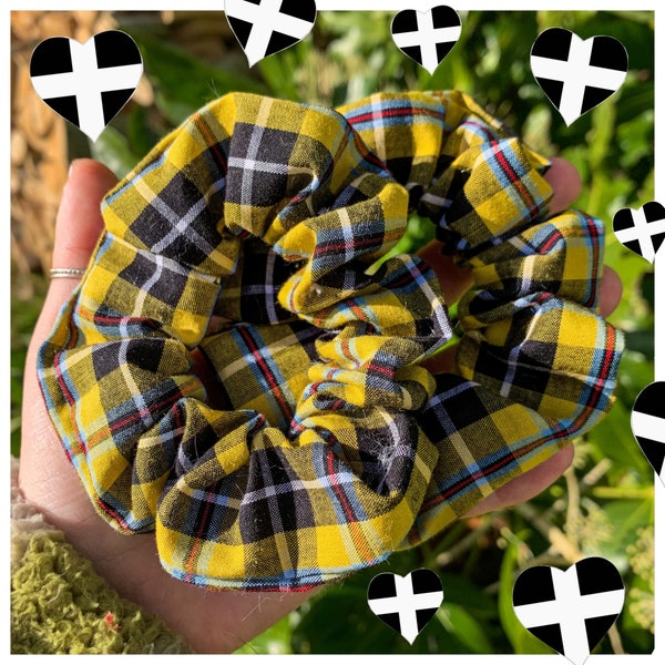 Cornish tartan-scrunchies