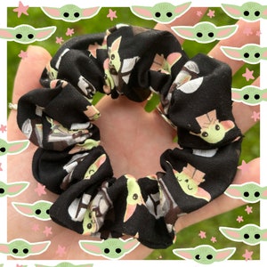 Star Wars inspired scrunchie/yoda/grogu