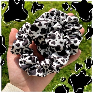 Cow print scrunchie/hair tie/hair band
