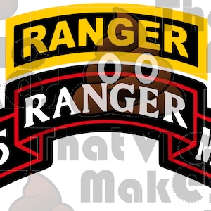 RMIB Ranger Military Intelligence Battalion Tab and Scroll SVG PNG jpeg jpg