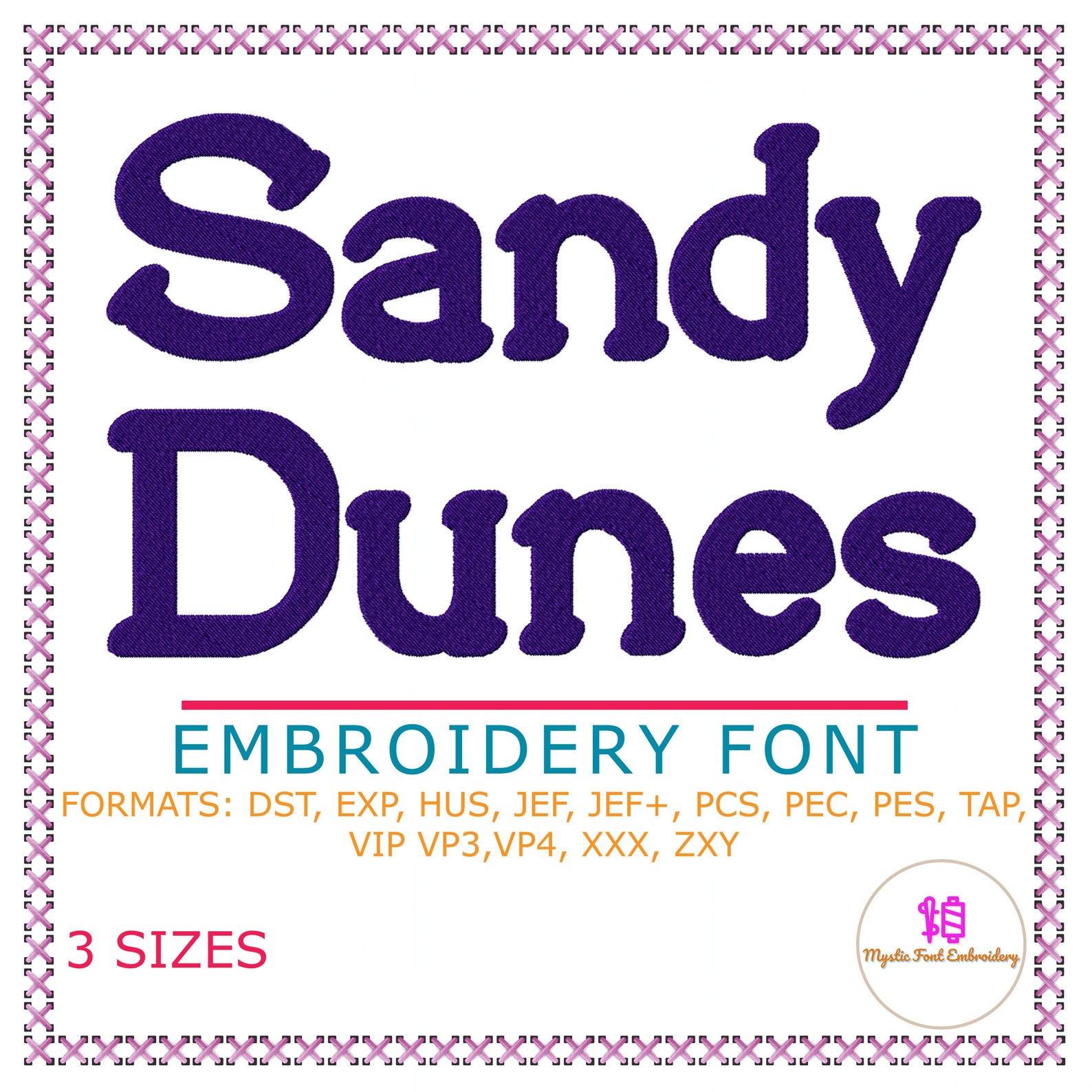 Sandy Dunes Embroidery Font Machine Embroidery Fonts 3 Etsy