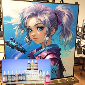 MEEDEN 12 Colours Airbrush Paint (30 Ml/1 Oz), Acrylic Airbrush Paint set