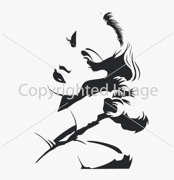 Joker (D) Airbrush art stencil available in 2 sizes Mylar ships worldwide.