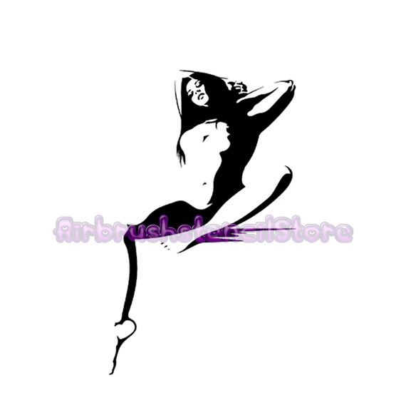 Girl Airbrush Art Stencil Available in 2 Sizes Mylar Ships Worldwide. - Etsy