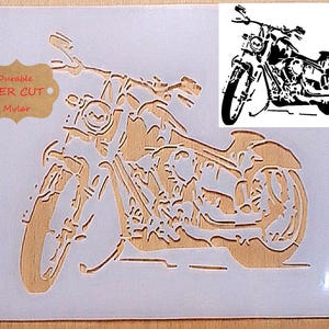 Motorcycle Stencil airbrush stencil Artists Motorcycle bike template Mylar ships worldwide.