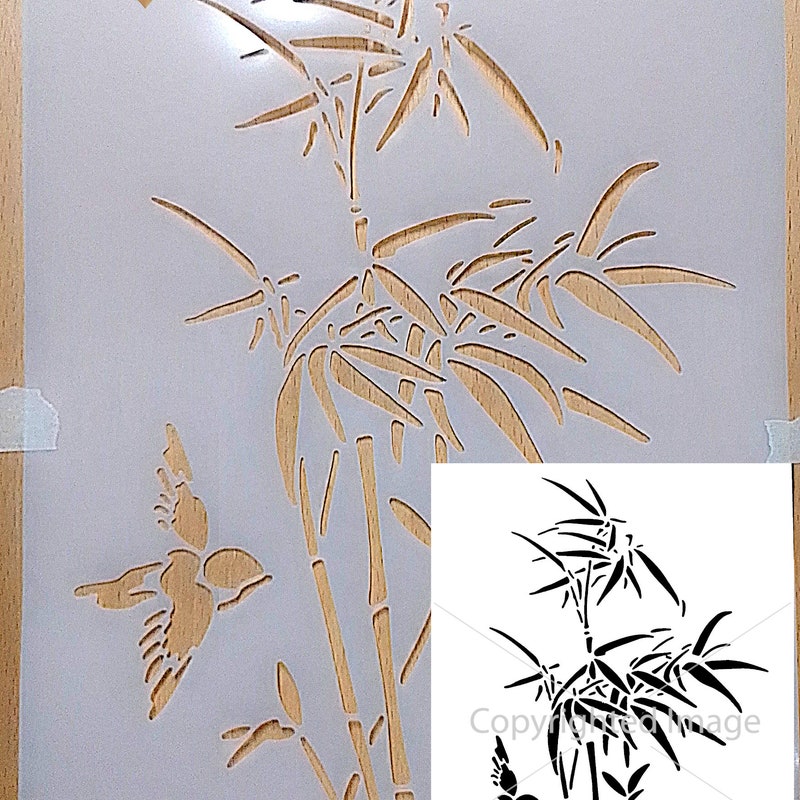 Bamboo Stencil - Etsy