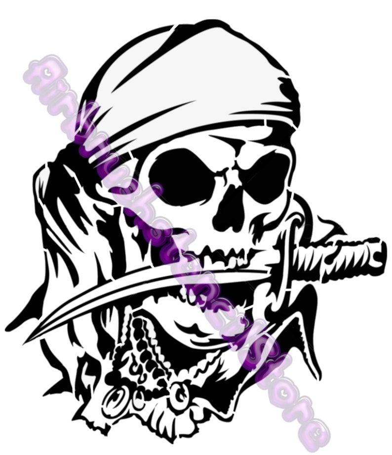 Pirate With Sword Stencil Airbrush Art Stencil Available in 2 Sizes ...