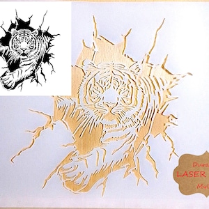 Tiger stencil Airbrush art stencil Artists tiger template Mylar ships worldwide