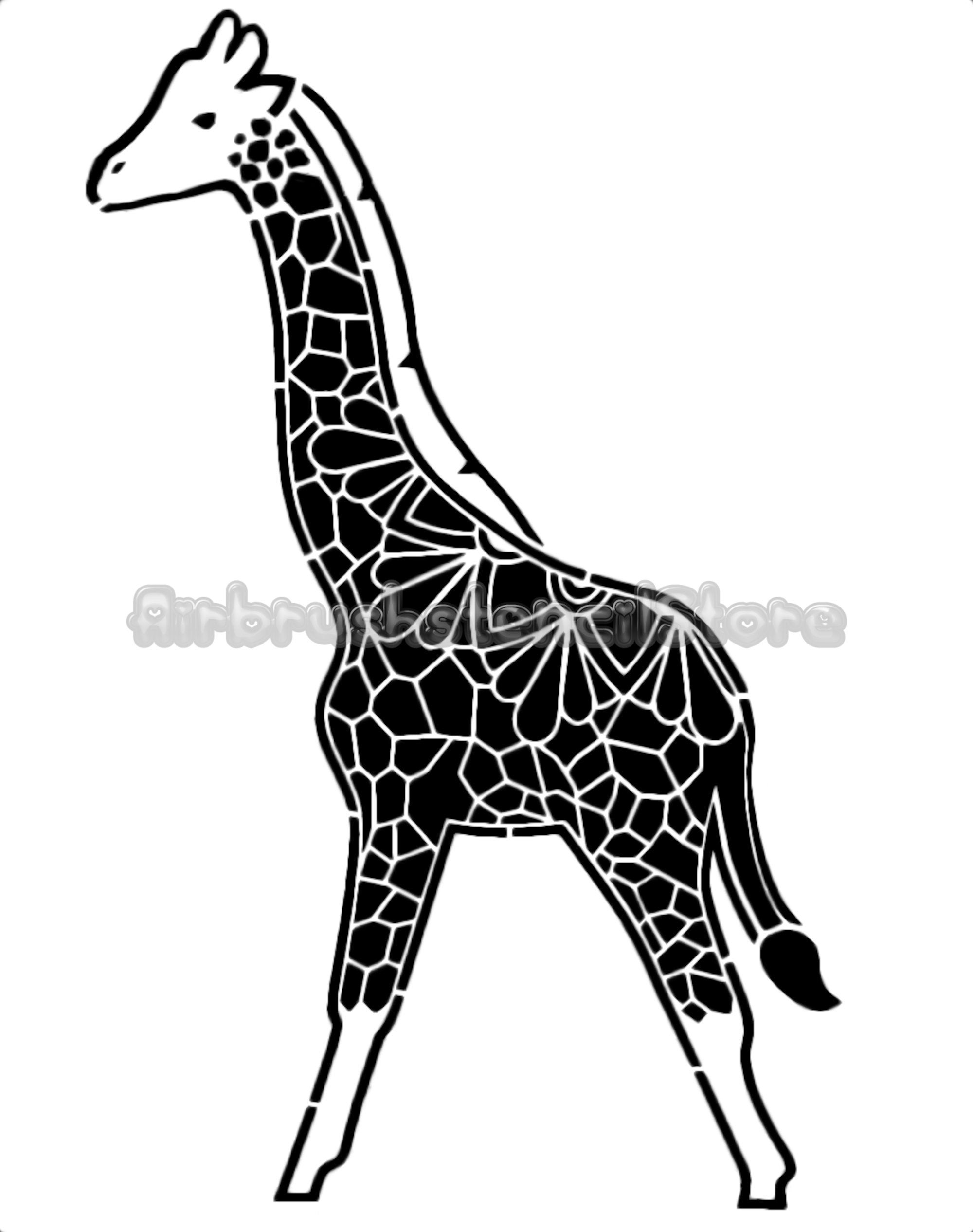 Giraffe Stencil Airbrush Crafting Card Making Art Work Wall Art R6 